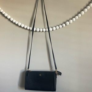 Tory Burch Blake Slim Crossbody in black SHIPS SAME DAY!!